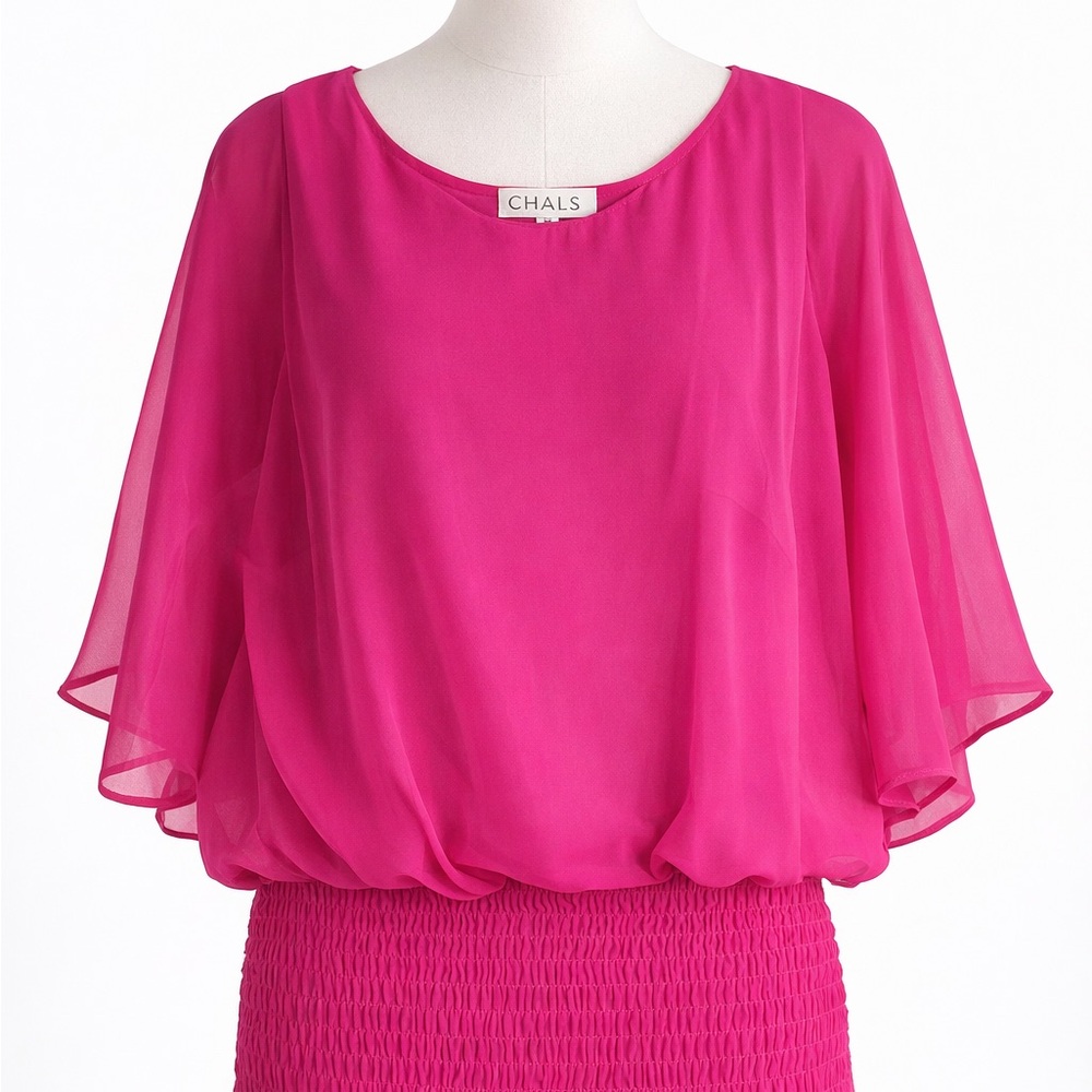 Chaus Flowy Hot Pink Blouse